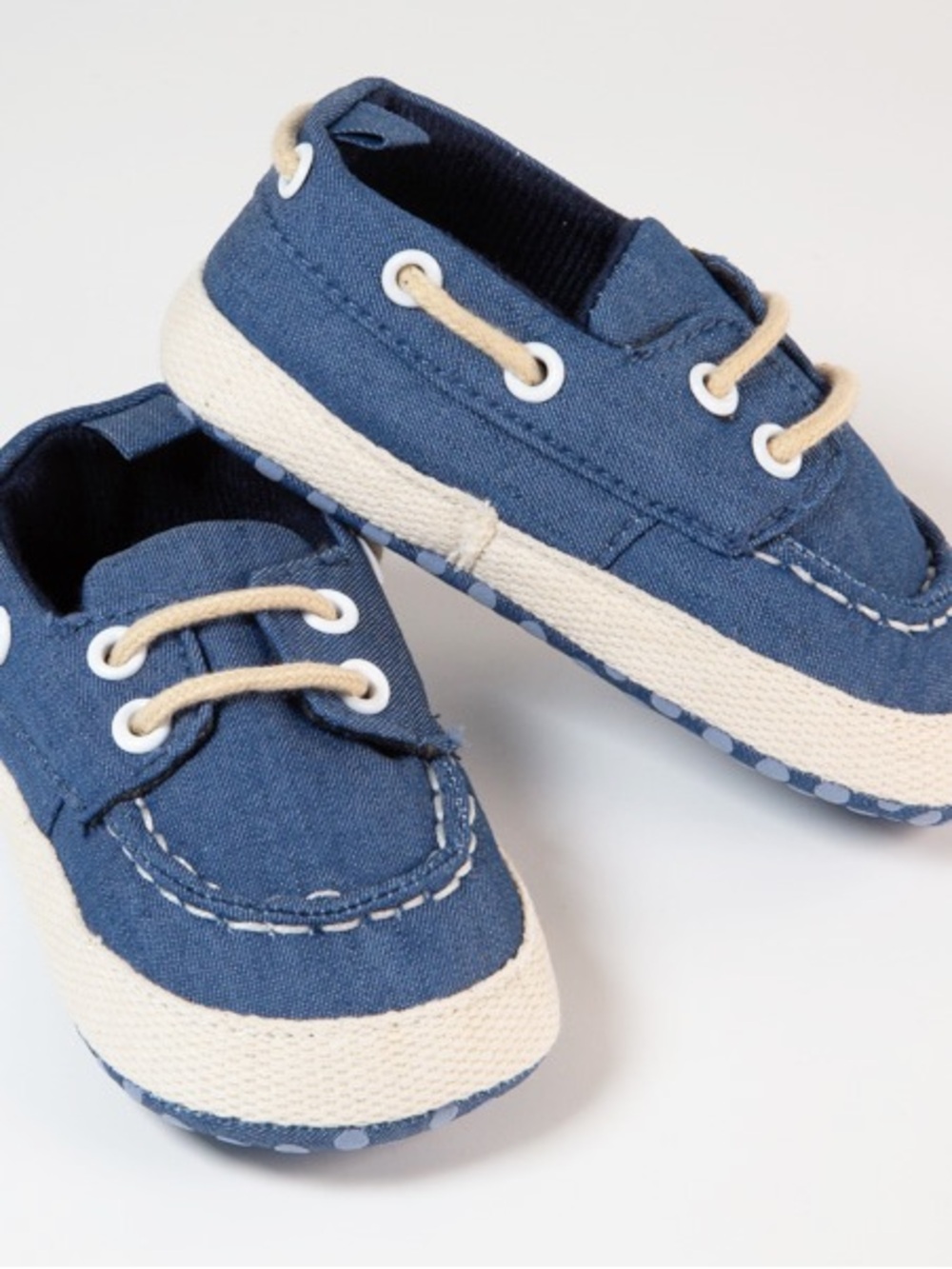 Classic Blue Canvas Kids Boat Shoes